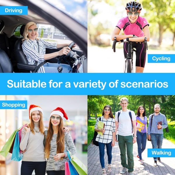 Bluetooth Smart Sunglasses, Open Ear Surround Sound Bluetooth Glasses for Men Women, UV400 Polarized Lens for Riding, Driving,Fishing, Running(Green) - Image 6