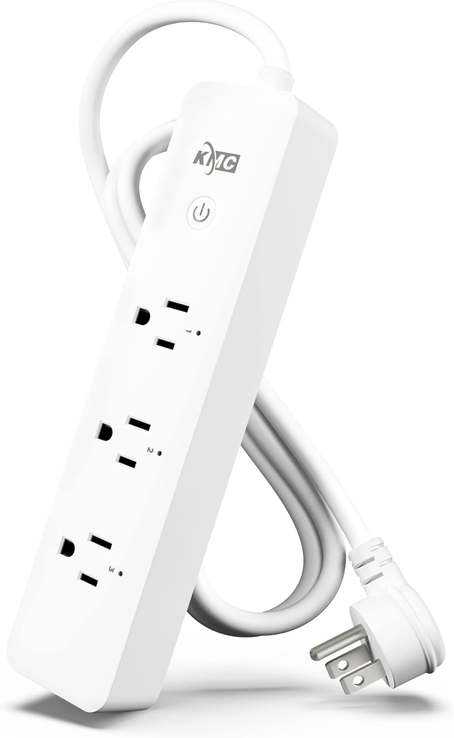 3-Outlet Smart Plug Power Strip, Surge Protector for Smart Home, Remote Control Lights and Devices, No Hub Required, ETL Certified, Compatible with Alexa and Google Home, 4ft Extension Cord, White
